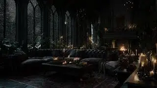 Stormy Night in a Medieval Castle | Cozy Fireplace Ambience for Deep Sleep
