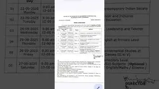 d l ed 2 nd year exams time table #exam #