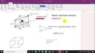 lecture 5 planer and linear density (كثافة المستويات والمتجهات  )