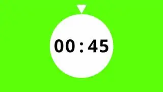 45 second greenscreen clock timer | copyright free