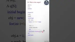 Systemverilog  Interview questions 26/n  #vlsi #education#shorts #designverification #systemverilog