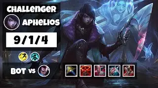 Aphelios Bot Lane 11.16 Challenger Gameplay Replay S11 (9/1/4) - BR