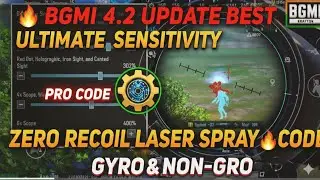 Hacker Level Zero Recoil Sensitivity 2026 | BGMI 4.2 Update Best Settings | For All Devices