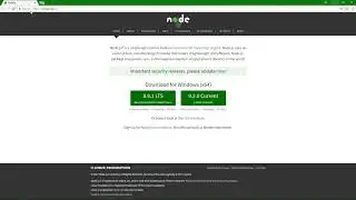 Install nodejs on Windows 10