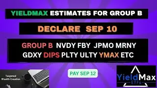 YIELDMAX GROUP B DISTRIBUTIONS NVDY FBY JPMO MRNY GDXY PLTY BABO MARO ULTY YMAX and all the Weeklies