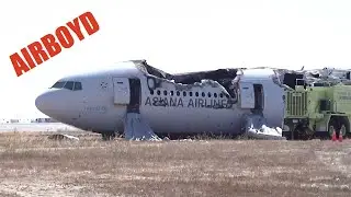 Asiana Flight 214 Wreckage Raw Footage