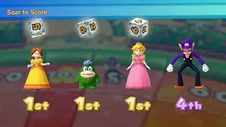 Mario Party 10 - Daisy vs Spike vs Peach vs Waluigi - Mushroom Park