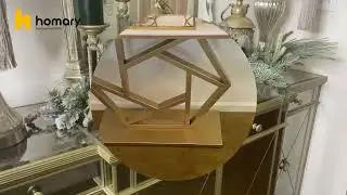 Homary Stylist l Rectangular Gold Console Table  Review