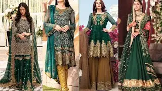 Party wear green dress collection || green colour combination ideas 2023