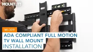 Full Motion TV Wall Mount with Ultra-Slim Profile | MI-309 (Installation)