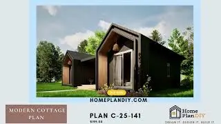 Modern 2 Bedroom Tiny House Plan (25x40 ft) &ndash; 1000 sq.ft. Single-Story Cottage #blueprint #floorplan