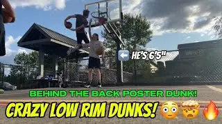 INSANE LOW RIM DUNKS! Behind the Back POSTER + 360 Eastbays 😳🔥