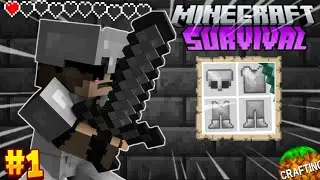  Survival Series With Realistic Graphics and Making Iron Armor| Crafting and Building Survival Ep.1