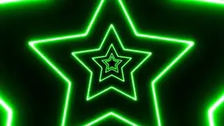 Neon Green Colour Star Tunnel Background Loop ||@ZWorkStudio|| Green screen || No Copyright || VJ.