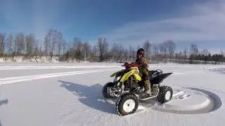 Drifting on ice with Access Motors Tomahawk 300