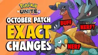 POKEMON UNITE ALL CHANGES WITH NUMBERS! Lucario Nerf, Drednaw Nerf, Venusaur Buff & More!