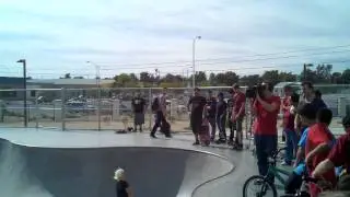 Tony Hawk is so cool. No helmet. No pads. Stand up for Skateparks 2010