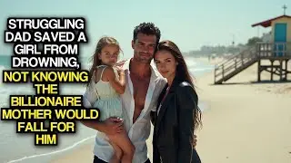 Struggling Dad Saved A Girl From Drowning, Not Knowing The Billionaire Mother Would Fall For Him