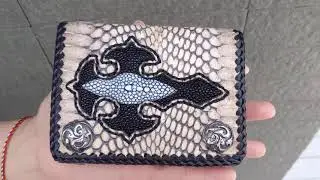 Biker Snake Leather Wallet
