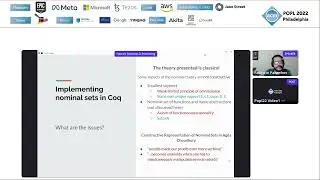 [CoqPL'22] Towards a Formalization of Nominal Sets in Coq