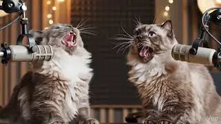 Funny talk of between two cats 😁 in podcast 