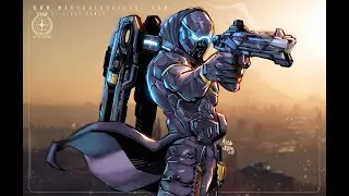 Drawing Star Citizen Fan Art of the Quirinus Armor Set - Twitch Stream