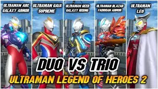 DUO VS TRIO ULTRAMAN GAIA SUPREME DAN ULTRAMAN ARC GALAXY VS TEAM ULTRAMAN GEED GALAXY RISING 