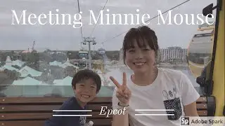 Chiharu and Iori meet Minnie Mouse at EPCOT