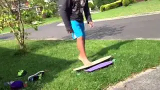 Doing a backflip off a longboard (part 1)
