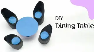 Origami Dining Table Set/Miniature Dining Table with Chairs/easy paper crafts/miniature paper crafts