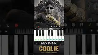 how to play coolie power house music in piano. #coolie #anirudh #piano #totorial #rajini