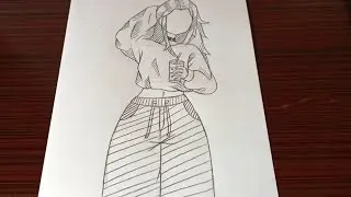 Cool an easy anime girl drawing | Step by step tutorial | Anime drawing tutorials