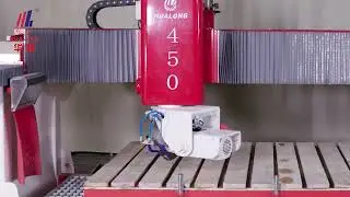 Hualong Machinery Hlsq-450 Automatic 45 Degree Slab Miter Granite Tile Cutter Stone Bridge Saw