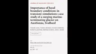 Importance of basal boundary conditions in transient simulations: case study of a sur... | RTCL.TV