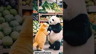 &ldquo;Cat and panda friendship&rdquo; #catandpanda #cuteanimals #animalfriendship #short #viralvideo