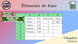 Commencer avec le tableur