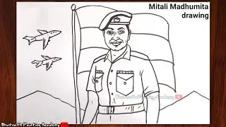 how to draw Mitali madhumita easy tutorial||Veer gatha drawing||gallantry award winners painting 