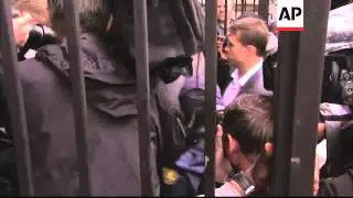 Olympian Oscar Pistorius arrived at a South African court for the third day of his trial into the mu
