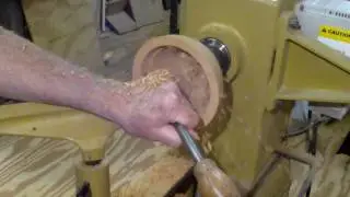 Microwave Dried Turned Wood Bowl