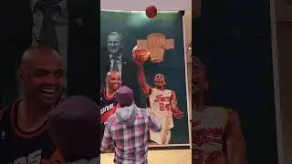 Playing Basketball with the Original 1891 Peach Basket Hoop!