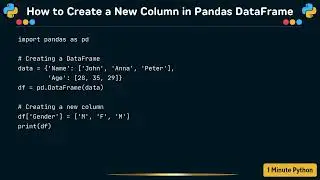 How to Create a New Column in Pandas DataFrame