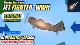BLUEPRINTS Spaceflight Simulator JET FIGHTER OLD DESIGN - Tutorial LordPv