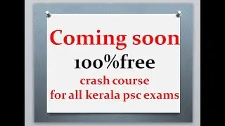 KERALA PSC||100%FREE||CRASH COURSE||kerala psc easy