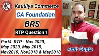 CA Foundation : BRS | RTP Question-1 | Nov2020, May2020, Nov2019, May2019, Nov2018 & May2018 | Part4