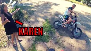 Almost traded my quad for dirt bike. Crazy lady yells at us