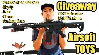 Mainan DCobra M416 Upgrade Hop Up, Inbar, Silincer,Perkuat/Pemberat Resin.. GIVEAWAY Airsoft Toys