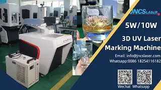 5W 10W uv laser marking machine with 3D marking scanner for glass marking with rotary clamp