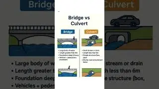 🌁.Different between (BRIDGE VS CULVERT). #Bridge#culvert#civilworld#like#subscribe#support.🌉.