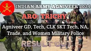 🔥Indian Army agniveer 2024👮/ ARO: Trichy / Result out / tamil