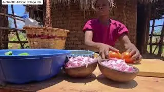 Authentic African Beef Tongue Recipe | Village Cooking Style 🍚🔥